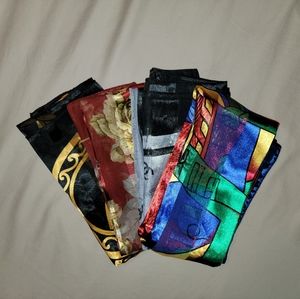 4 Silk Scarves